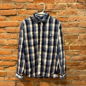 CPO plaid flannel button down M